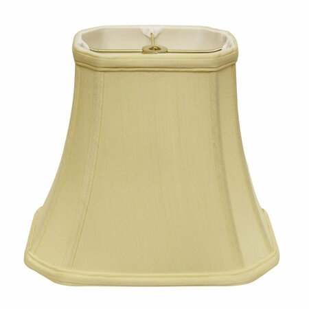 HOMEROOTS 12 in. Antique White Slanted Rectangle Bell Monay Shantung Lampshade 469693